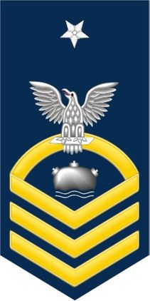 Navy Senior Chief Gold E-8 Mineman MN Decal Sticker