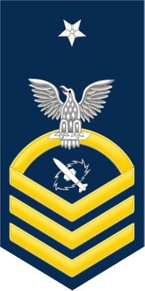 Navy Senior Chief Gold E-8 Missile Technician MT Decal Sticker