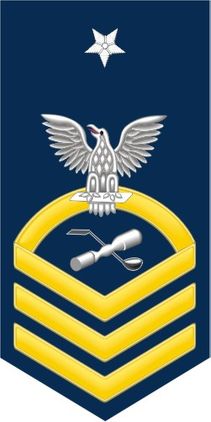 Navy Senior Chief Gold E-8 Molder ML Decal Sticker