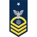 Navy Senior Chief Gold E-8 QuarterSenior QM Decal Sticker