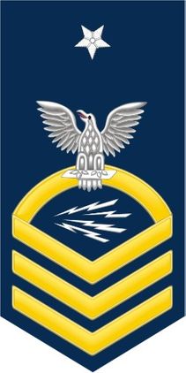 Navy Senior Chief Gold E-8 Radioman RM Decal Sticker