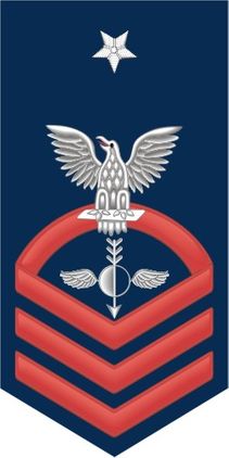 Navy Senior Chief Red E-8 Aerographers Mate AG Decal Sticker