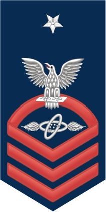 Navy Senior Chief Red E-8 Aviation Electronics Technician AT Decal Sticker