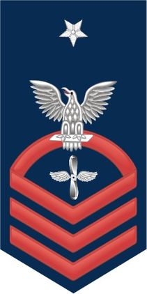 Navy Senior Chief Red E-8 Aviation Machinist's Mate AD Decal Sticker