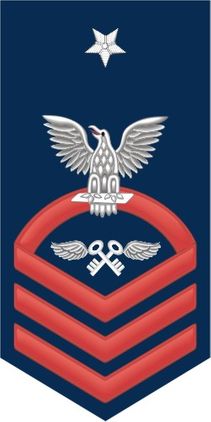 Navy Senior Chief Red E-8 Aviation Storekeeper AK Decal Sticker