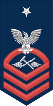 Navy Senior Chief Red E-8 Aviation Support Equipment Tech AS Decal Sticker