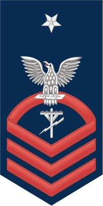 Navy Senior Chief Red E-8 Construction Electrician CE Decal Sticker