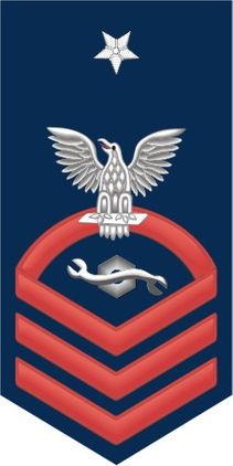 Navy Senior Chief Red E-8 Construction Mechanic CM Decal Sticker