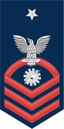 Navy Senior Chief Red E-8 Data Processing Technician DP Decal Sticker