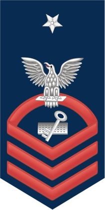 Navy Senior Chief Red E-8 Disbursing Clerk DK Decal Sticker