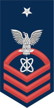 Navy Senior Chief Red E-8 Electronics Warfare Technician EW Decal Sticker