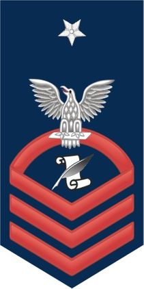 Navy Senior Chief Red E-8 Journalist JO Decal Sticker