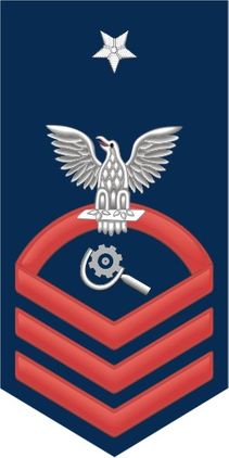 Navy Senior Chief Red E-8 Machinery Repairman MR Decal Sticker