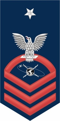 Navy Senior Chief Red E-8 Mass Communications MC Decal Sticker