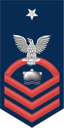 Navy Senior Chief Red E-8 Mineman MN Decal Sticker