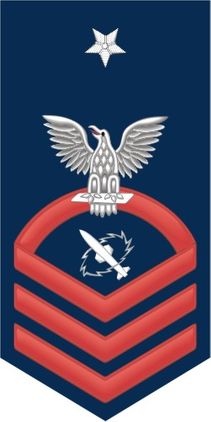 Navy Senior Chief Red E-8 Missile Technician MT Decal Sticker