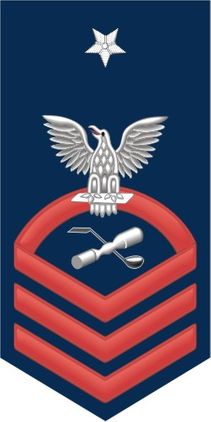 Navy Senior Chief Red E-8 Molder ML Decal Sticker