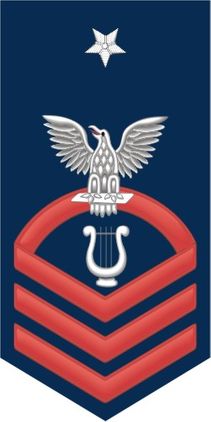 Navy Senior Chief Red E-8 Musician MU Decal Sticker