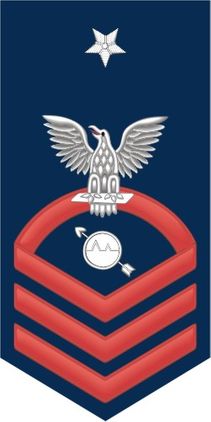Navy Senior Chief Red E-8 Operations Specialist OS Decal Sticker