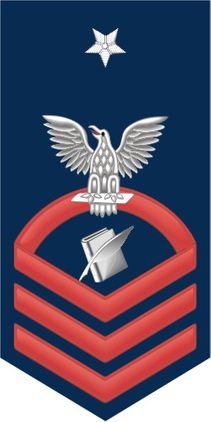 Navy Senior Chief Red E-8 Personnelman PS Decal Sticker