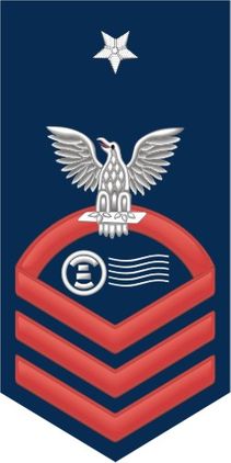 Navy Senior Chief Red E-8 Postal Clerk PC Decal Sticker