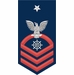 Navy Senior Chief Red E-8 QuarterSenior QM Decal Sticker