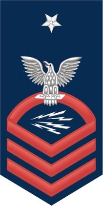 Navy Senior Chief Red E-8 Radioman RM Decal Sticker