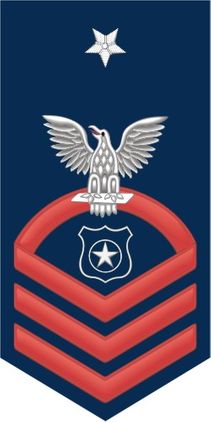 Navy Senior Chief Red E-8 Senior At Arms MA Decal Sticker