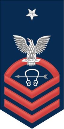 Navy Senior Chief Red E-8 Sonar Technician ST Decal Sticker