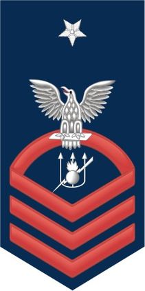 Navy Senior Chief Red E-8 Weapons Technician WT Decal Sticker