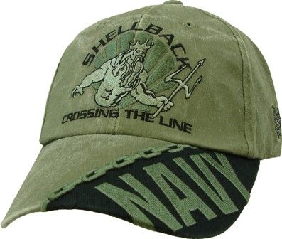 Navy Shellback Olive Drab Green Cap