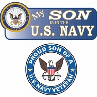 Navy SON Pride Vinyl Transfer Decals And Bumper Stickers Thumbnail Illustration