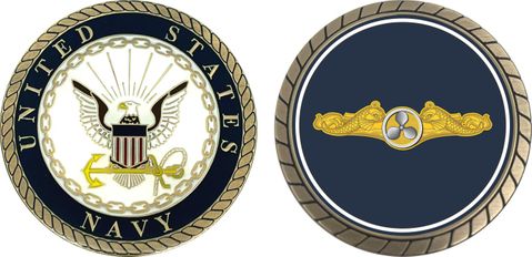 Navy Submarine Engineer Duty Challenge Coin