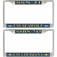Navy Submarine License Plate Frames Thumbnail Illustration