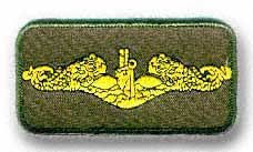 Navy Submarine Officer Bar 4" Military Patch