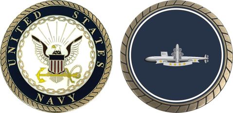 Navy Submarine SSBN Deterrent Patrol Challenge Coin