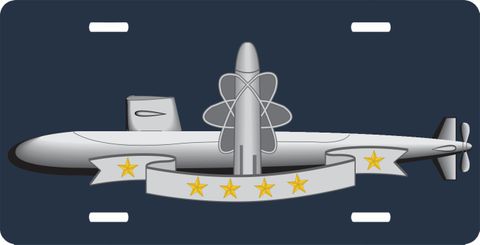 Navy Submarine SSBN Deterrent Patrol License Plate