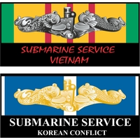 Navy Submariner War Service Decals Thumbnail Illustration