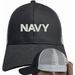 Navy Text Only Mesh-Back Ponytail Cap