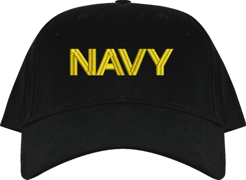 Navy Text Only USA Cap