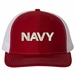 Navy Text Only USA Mesh-Back Cap
