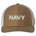 Navy Text Only USA Mesh-Back Cap