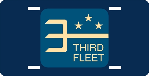 Navy Third Fleet License Plate