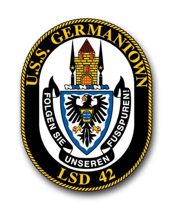 Navy U.S.S. Germantown LSD-42 Vinyl Transfer Decal