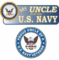 Navy UNCLE Pride Vinyl Transfer Decals And Bumper Stickers Thumbnail Illustration
