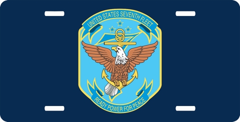 Navy United States Seventh Fleet License Plate
