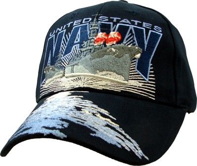 Navy USN with Destroyers Embroidered Ball Cap