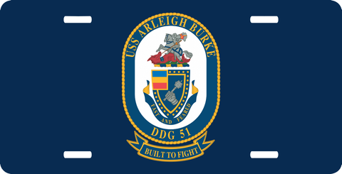 Navy USS Arleigh Burke DDG-51 License Plate