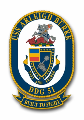 Navy USS Arleigh Burke DDG-51 Vinyl Transfer Decal