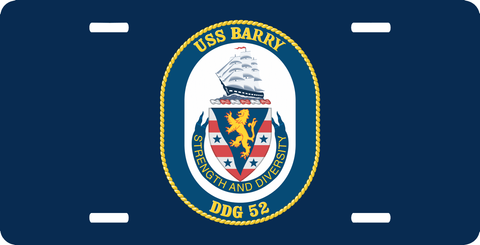 Navy USS Barry DDG-52 License Plate